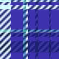 Printing plaid background, grungy textile tartan pattern. Aesthetic fabric seamless check texture in indigo and blue colors. vector