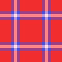 Deluxe background pattern textile, fade seamless fabric texture. Pop check tartan plaid in red and pink colors. vector