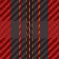 Present plaid texture, father fabric pattern textile. Artistic seamless background tartan check in dark and red colors. vector