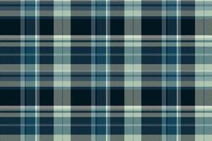 Lumberjack check textile pattern, magazine seamless tartan background. Ragged fabric plaid texture in cyan and black colors. vector