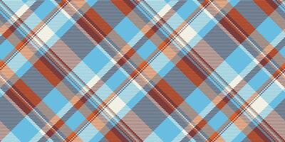 Finish texture fabric, 20s background textile tartan. Minimal plaid pattern seamless check in cyan and red colors. vector