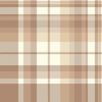 Pajamas fabric seamless pattern, hat background textile. Customized tartan check plaid texture in light and orange colors. vector