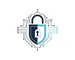 Cybersecurity lock icon representing digital data protection, network security, encryption technology, safeguarding sensitive information, preventing cyber threats, ensuring privacy vector