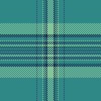 Livingroom background tartan, refresh check textile fabric. Classic plaid texture pattern seamless in teal and green colors. vector