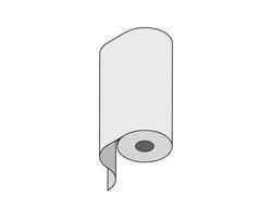 Textile roll icon. Paper tube illustration design for kitchen cleaning towel, carpet, scroll whatman, fabric. vector