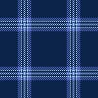Decoration fabric textile check, curved tartan background. Flannel seamless texture plaid pattern in dark and blue colors. vector