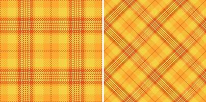 Background texture textile of tartan pattern plaid with a seamless fabric check. Set in gold colors. Bed sheet designs for the bedroom. vector