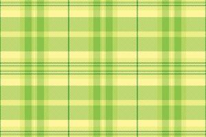 Trade texture pattern tartan, satin textile background fabric. Season check seamless plaid in green and yellow colors. vector