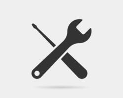 Tools wrench icon. Spanner logo design element. Key tool isolated on white background. vector