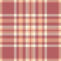 Perfection textile seamless background, uniform plaid check. Linear fabric tartan pattern texture in red and orange colors. vector