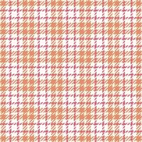 Warp plaid fabric tartan, winter pattern check background. Dye textile seamless texture in orange and ivory colors. vector
