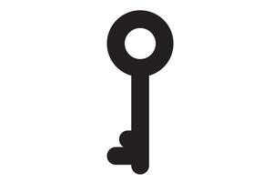 Key icon for lock and open door in house. Safety and security protection symbol. vector