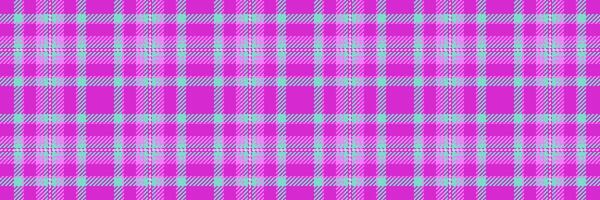 Backdrop seamless texture pattern, random check fabric. Womens fashion textile plaid tartan background in magenta and teal colors. vector