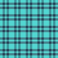 Party pattern background seamless, lined tartan check fabric. Mosaic texture textile plaid in teal and dark colors. vector