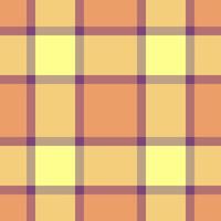 Aesthetic tartan check seamless, 20s plaid textile . Horizon pattern background fabric texture in red and amber colors. vector