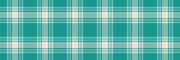 Suit plaid tartan, present seamless fabric pattern. Graphical textile check texture background in teal and light colors. vector