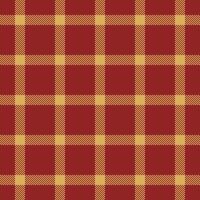 Print tartan seamless check, womens fashion plaid pattern . Layer texture textile background fabric in red and amber colors. vector