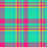 Trendy fabric check , pyjamas texture textile pattern. Chinese new year seamless tartan plaid background in teal and bright colors. vector