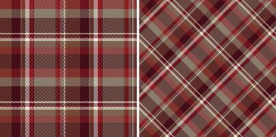 Seamless texture plaid of background fabric check with a pattern tartan textile . Set in stylish colors of festive season decorations. vector