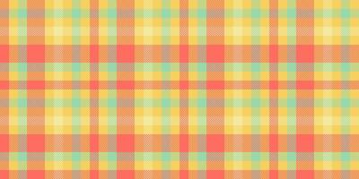 Product pattern check seamless, commerce fabric tartan textile. Scrap texture plaid background in amber and red colors. vector