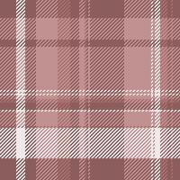 Daisy plaid tartan check, outline fabric textile . Beautiful texture pattern background seamless in red and rosy brown colors. vector