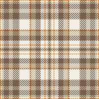 Surface background pattern check, design texture seamless . Argyle textile plaid tartan fabric in orange and white colors. vector