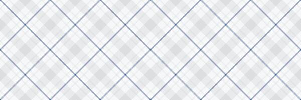Template pattern check textile, no people background seamless tartan. Collection plaid texture fabric in white and gainsboro colors. vector