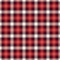 Service seamless background plaid, luxury check texture fabric. Folk textile pattern tartan in red and antique white colors. vector