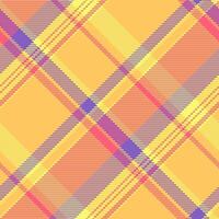 Birthday card seamless check fabric, aesthetic pattern plaid. Serene background tartan textile texture in amber and red colors. vector