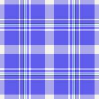 Adorable plaid tartan texture, slim seamless check. Scratched textile fabric background pattern in light and indigo colors. vector