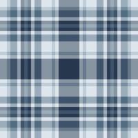 Template fabric pattern check, tradition textile plaid seamless. Quality background tartan texture in white and cyan colors. vector