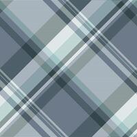 Difficult check tartan seamless, track textile pattern. Dining fabric background texture plaid in pastel and sterling silver colors. vector