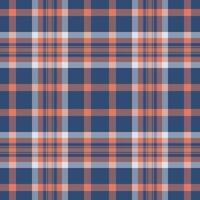 Horizon texture check pattern, easter tartan textile seamless. Retail fabric background plaid in blue and red colors. vector