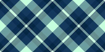 Tracery pattern plaid check, popular fabric textile. Livingroom seamless texture background tartan in cyan and dark colors. vector