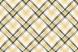Pretty texture tartan, multicolor background check seamless. List textile plaid pattern fabric in sea shell and yellow colors. vector