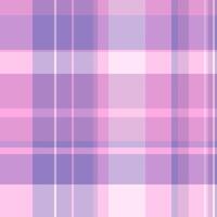 Warmth check background textile, eps fabric tartan plaid. Diwali texture seamless pattern in light and pink colors. vector