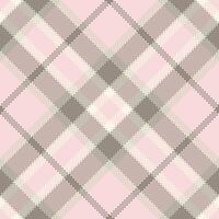 Page pattern texture fabric, gift card seamless check textile. Tape plaid tartan background in light and stone grey colors. vector