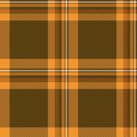 Kid texture tartan background, layered pattern check seamless. Multicultural plaid fabric textile in orange and amber colors. vector