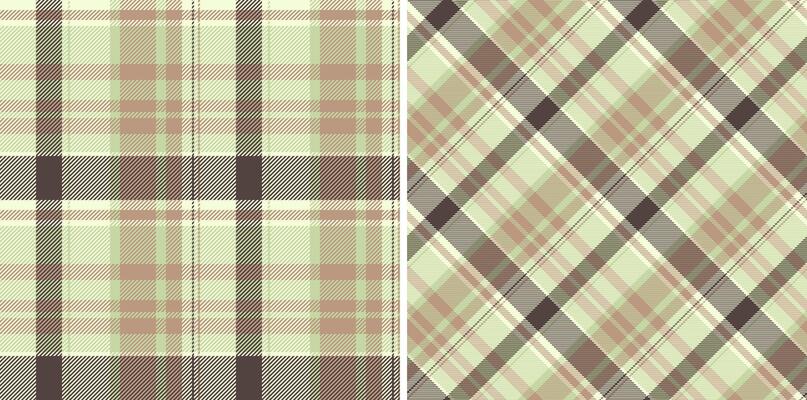Seamless textile background of pattern fabric plaid with a tartan check texture. Set in nature colors. Latest fashion trends.