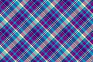 Comfort background textile plaid, sale pattern tartan. Cross check fabric seamless texture in blue and cyan colors. vector