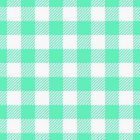 Baby plaid fabric check, royalty pattern background . Outside texture seamless tartan textile in mint and white colors. vector