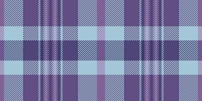 Home check textile, harvest fabric background pattern. Exotic tartan texture seamless plaid in violet and light colors. vector