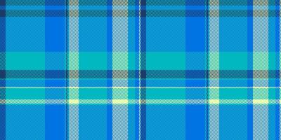 Design textile plaid background, native seamless fabric check. Copy space texture tartan pattern in cyan and light colors. vector