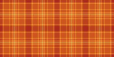 British texture plaid, holiday seamless tartan fabric. Guy check pattern background textile in orange and red colors. vector