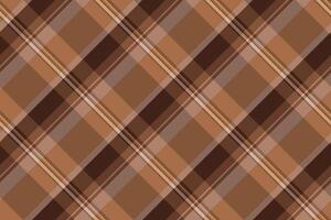 Multicultural pattern tartan textile, tough check background texture. Femininity fabric plaid seamless in orange and dark colors. vector
