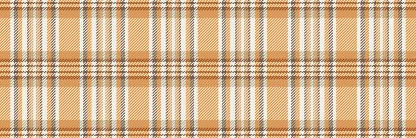 Mustard check seamless pattern, repetition fabric plaid . Mockup tartan background textile texture in orange and white colors. vector