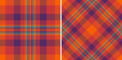 seamless pattern of tartan fabric background with a texture check textile plaid. Set in retro colors for creative packaging design. vector