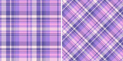 Tartan plaid fabric of background pattern textile with a seamless texture check. Set in pastel colors for thanksgiving fashion cozy celebration. vector