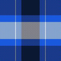 National check seamless, oriental tartan textile fabric. Place plaid background texture pattern in blue and dark colors. vector