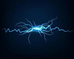 Abstract background electric light. Spark flash effect. Bright curved line. Neon glowing curves. vector